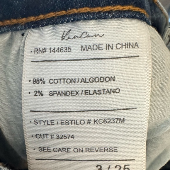 KanCan High Rise Distressed Destroyed Patch Frayed Hem Ankle Skinny Jeans - Picture 5 of 5